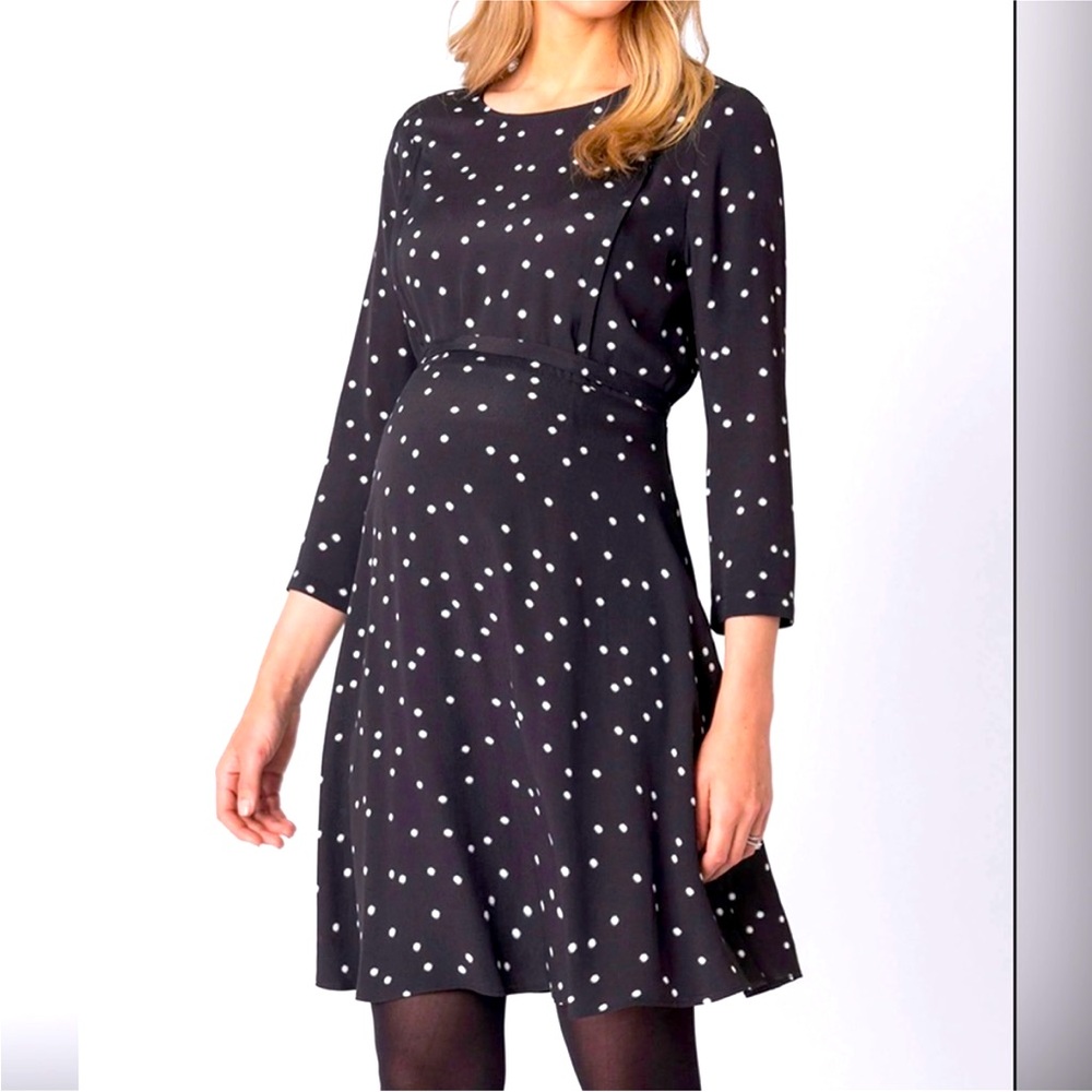 Seraphine Black and White Polka Dot Mini Dress